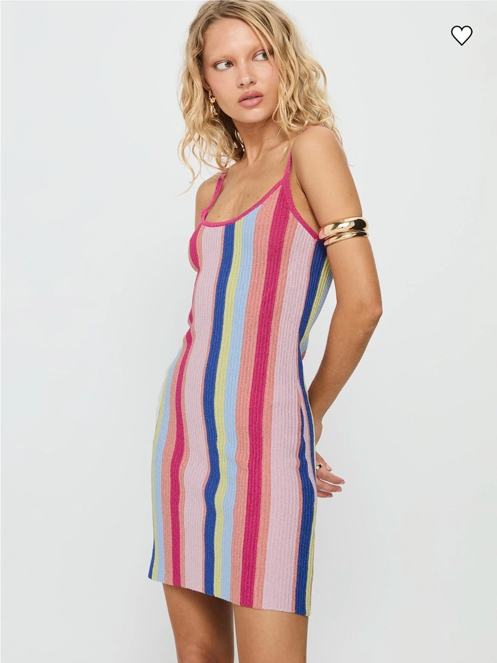 Princess Polly Yazmine Knit Mini Dress Multi Stripe